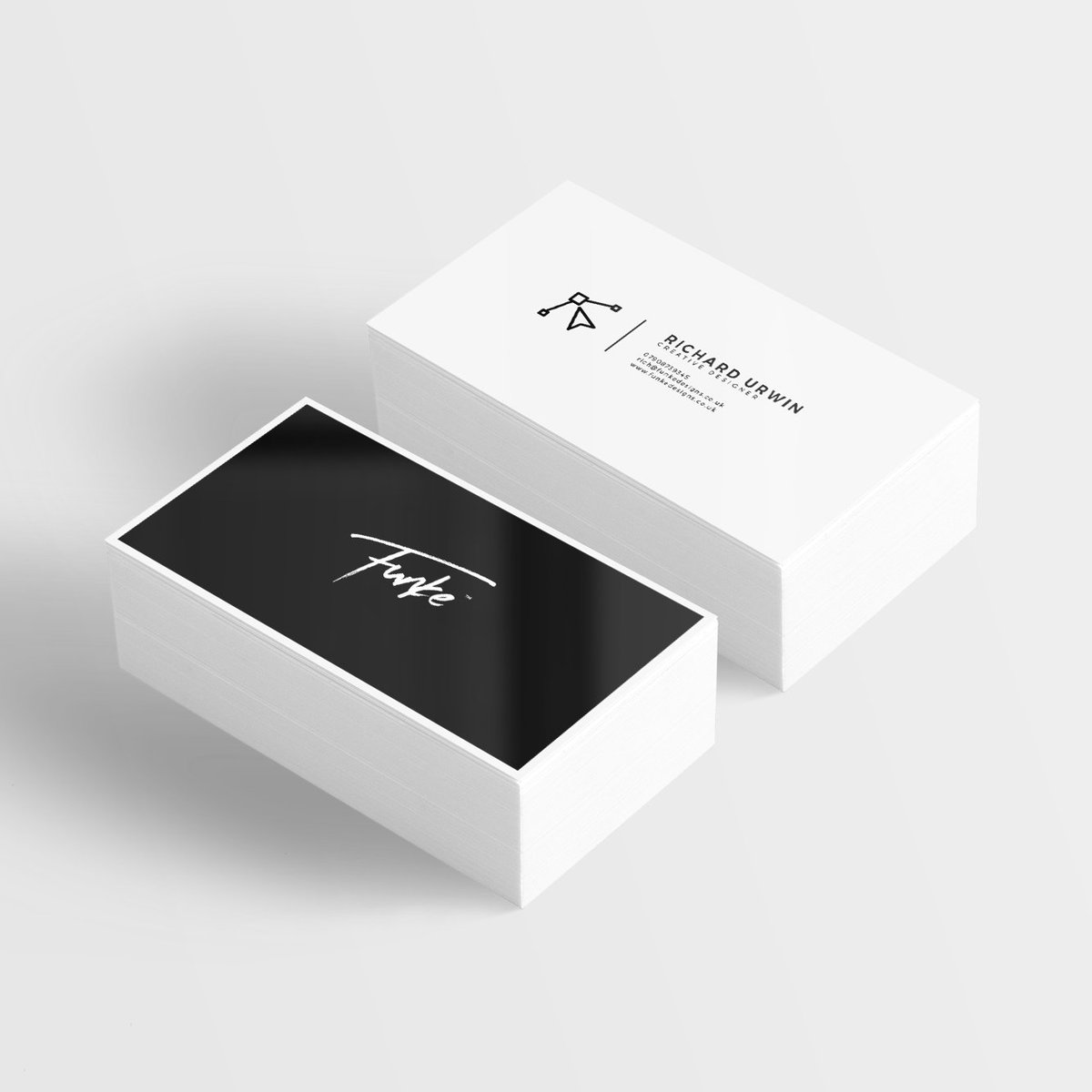 FunkeDesigns's tweet image. Our cool new minimalist business cards are in production. #branding #creative #graphicdesign #stationery