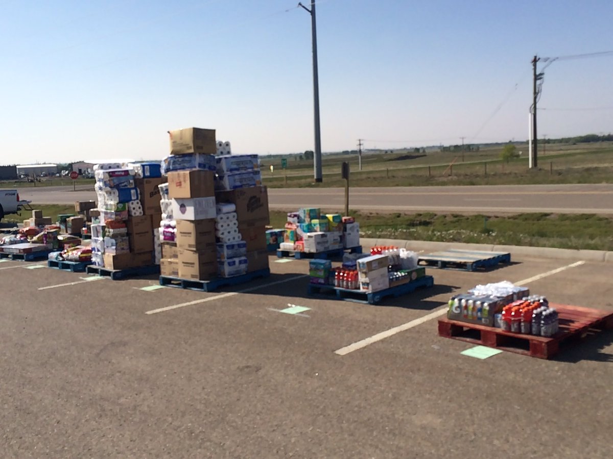 #frombrookswithlove. Truckloads of supplies and donations being sent north to #FortMac. This is #communityspirit