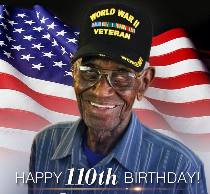 BuhbleBlack's tweet photo. America's oldest veteran, Richard Overton, fought on World War II. He was born May 11, 1906. #blackmenlove #military https://t.co/YpbCgIp49h