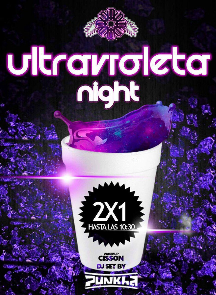 MolokaiCLN's tweet photo. HOY #UVNight
ULTRAVIOLETA 2x1
.@FourLokoMX 
Red Label 600
Music @_CISSON &amp; @Punkha 

Reserva 6671677590 o con tu RP. https://t.co/lQmiEJ9VkT