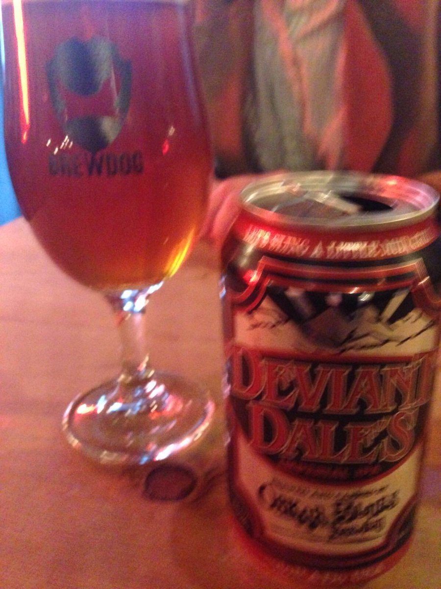 StevexStar's tweet photo. Deviant Dale's IPA 8%. I suck at pictures @oskarblues #craftbeer #beer #deviantdale #ipa #brewdog #cheersguys https://t.co/KfsBm7i5BI