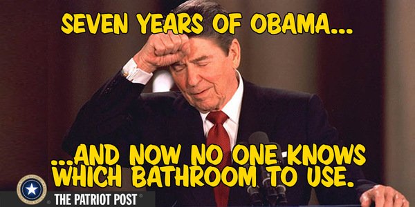 CmmnSnse1's tweet image. Before Obama America did not have a #BathroomProblem