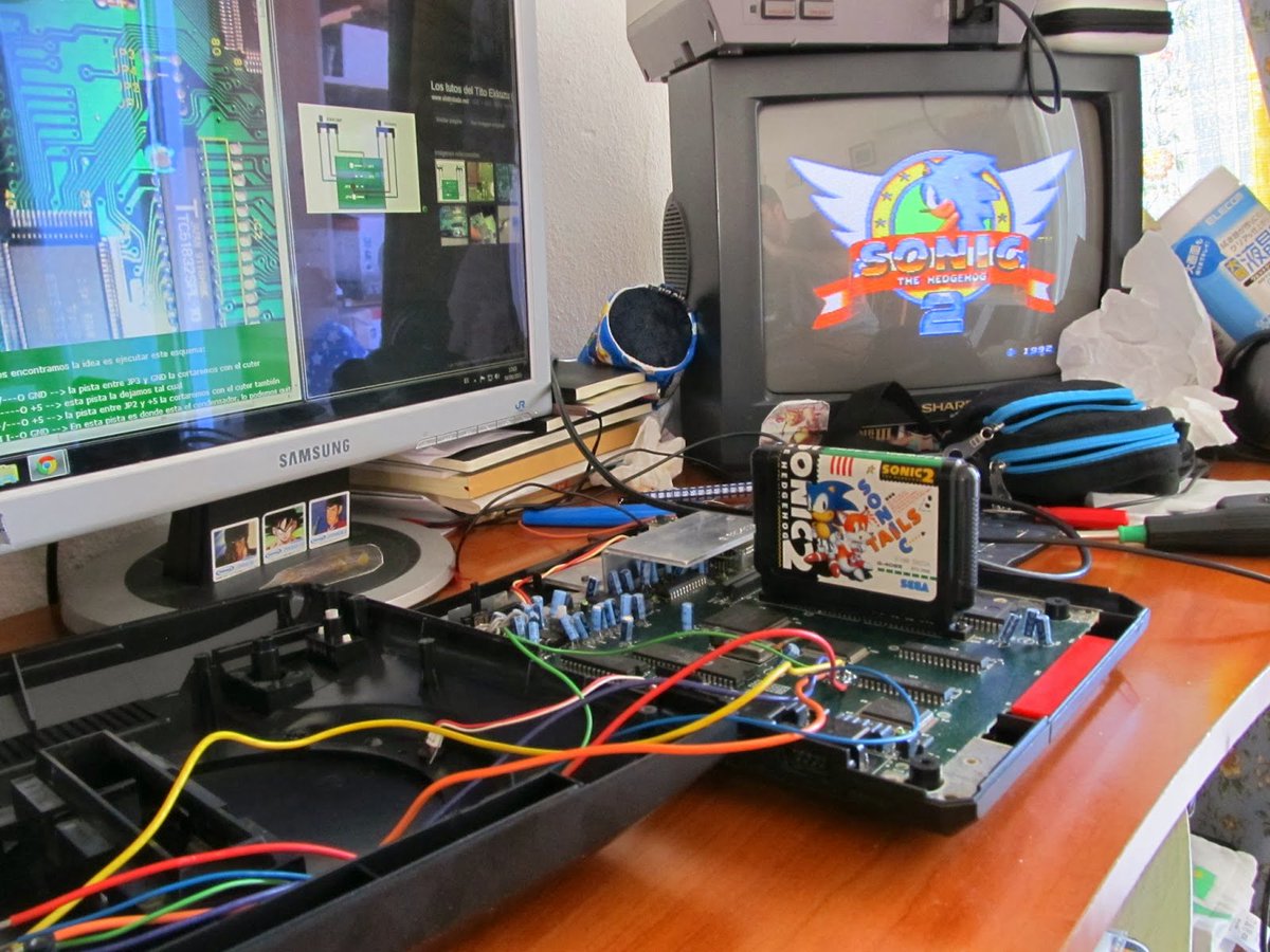 MirandaRetro's tweet photo. ¡No te puedes perder el taller de modificación de SEGA MegaDrive!
¡Para poder jugar juegos NTSC y en 60hz! https://t.co/K6kBOYxfL7