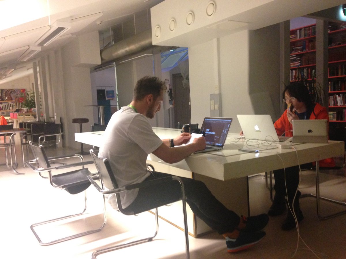 AhdeArto's tweet photo. #teamproximity is in nightshift at beautiful design studio in Bulevardi. #fortumhack @ibmfinland @Ixonos https://t.co/5j7tZlQoHN