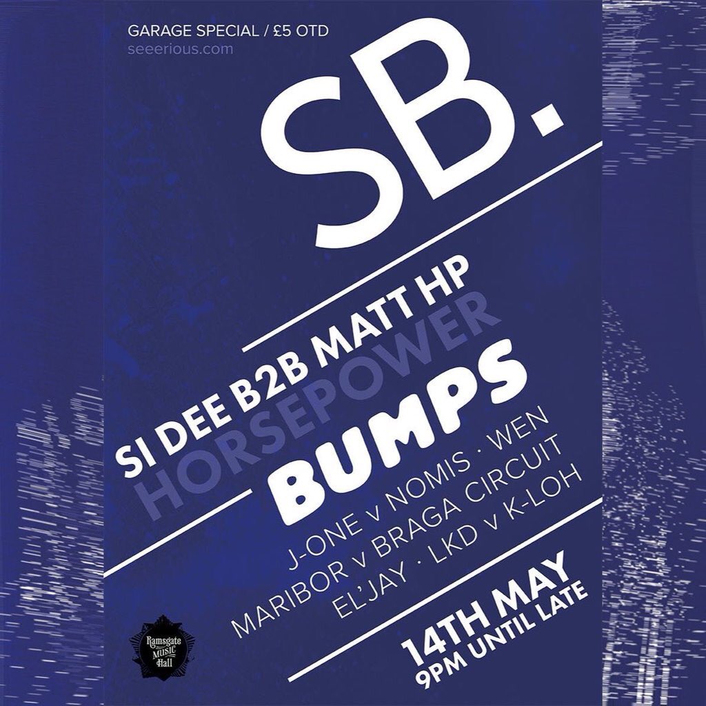 wenmusik's tweet image. @Seeerious x @BUMPSFAMILIA tonight - down at @RamsgateMH