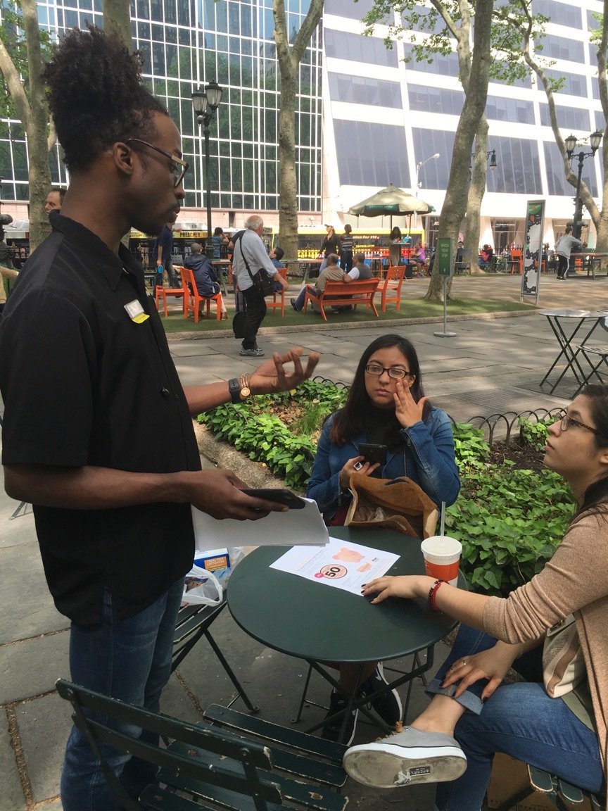 SprintStoreBP's tweet photo. Team BP out making noise in NYC on this beautiful Spring day! 50% off rate plans!  @ElYefe22 @VThecloser21 @Kpalet5 https://t.co/KtBXssN6qy
