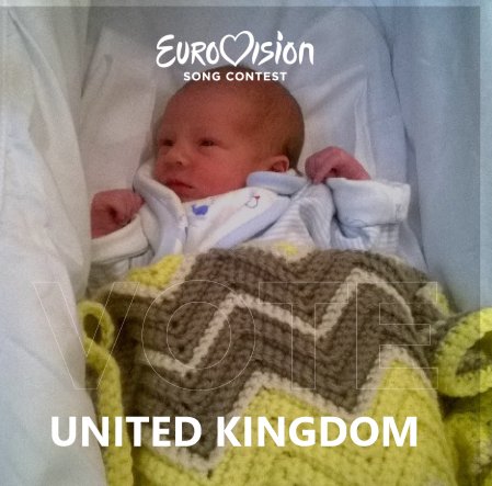 FrancesLouise8's tweet photo. @bbceurovision @Eurovision Enjoying his first #Eurovision at only 2 Days old! https://t.co/34jaiAzVUI