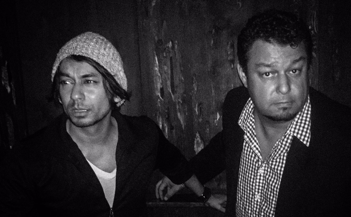 Vik__Sahay's tweet photo. photog @stewartmarcano and I, out posturing and madness'ing, discussing another maudlin-modelin' project. https://t.co/3iAz872N7M