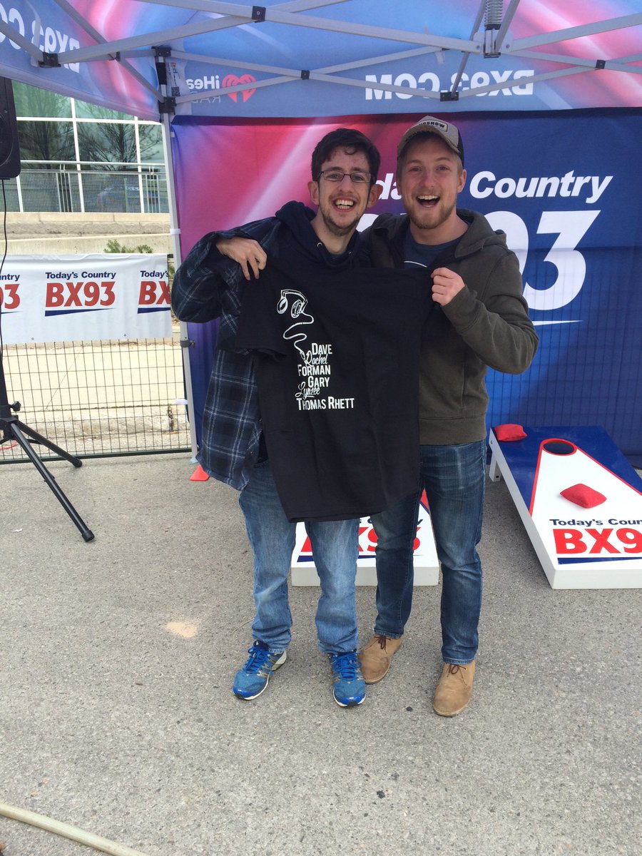 PureCountry93's tweet photo. BX93 super fan Nico managed to get his hands on an exclusive T-shirt!! #BX93Tailgate https://t.co/6sTv7DUWlJ