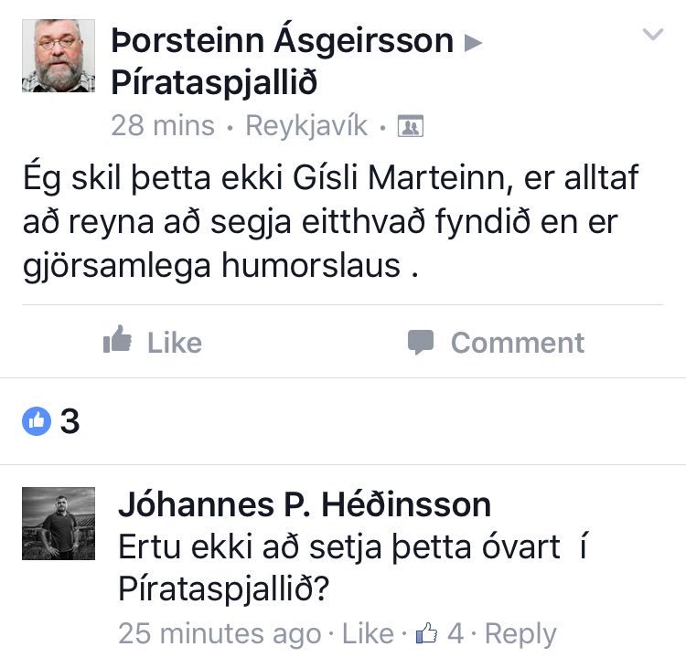 "Pírataspjallið - æj bara ef þú þarft að spjalla.." #12stig
