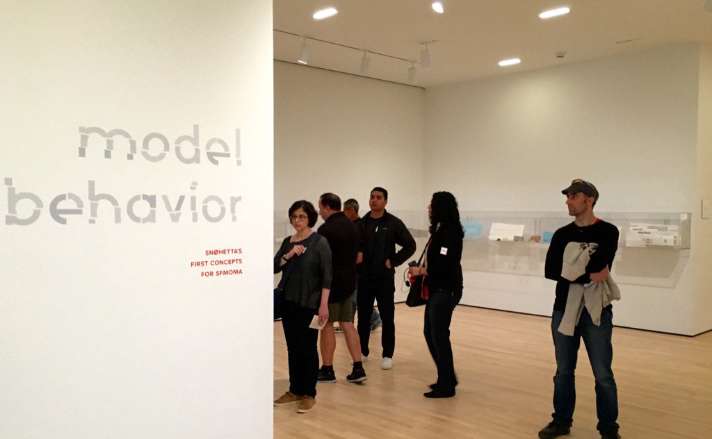 No one misbehaving in #modelbehavior on 3rd Fl <a href="/SFMOMA/">SFMOMA</a> featuring early models by <a href="/snohetta/">Snøhetta</a> for #NewSFMOMA