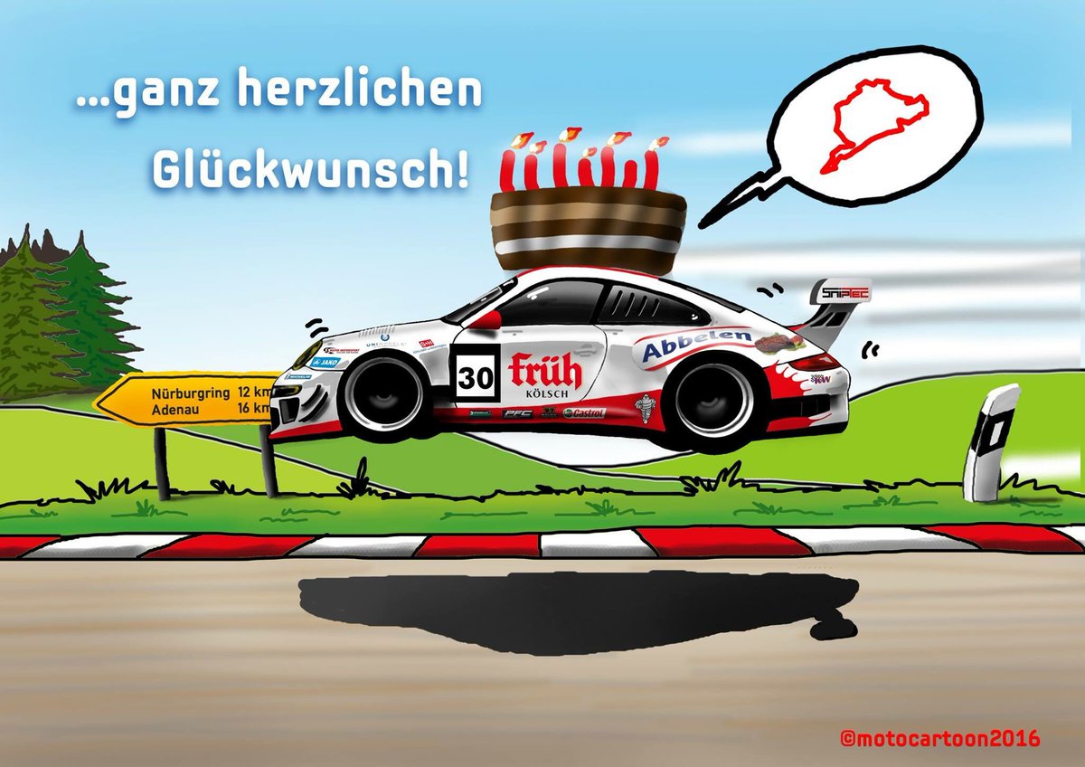 motocartoon's tweet photo. #ringqueen #birthday today! Congrats #SabineSchmitz @sabinefans @PorscheNewsroom @Frikadelli_R https://t.co/GoYoC91J0n