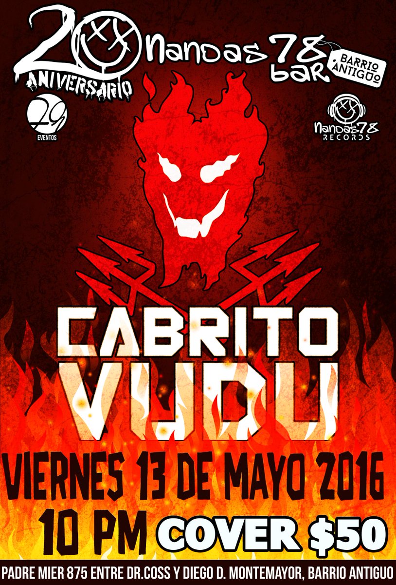 POR CAUSAS AJENAS AL BAR Y AL GRUPO, LA TOCADA DE HOY EN NANDASBARRIO ANTIGUO TENDRA UN COVER DE $50