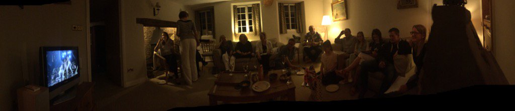 richlingard's tweet photo. @bbceurovision Love the show, Graham!  Eurovision party here in deepest Northamptonshire with the Moreton Pinkniites https://t.co/RFX5LRSzo8