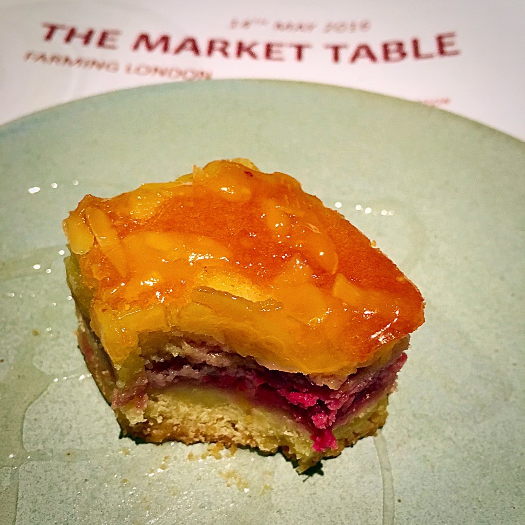 FelicitySpector's tweet photo. Finally! One of the @brettandbailey cakes!!! @dethample #markettable mini Bakewell tart... https://t.co/y6EMfGmDjK