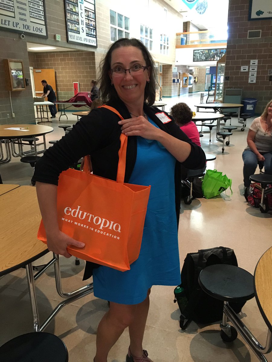 mrkirkbride351's tweet photo. Congrats to @kpomerantz271 for winning the prize pack donated by @edutopia for #edcampcda! https://t.co/KJAJZ05A7Z
