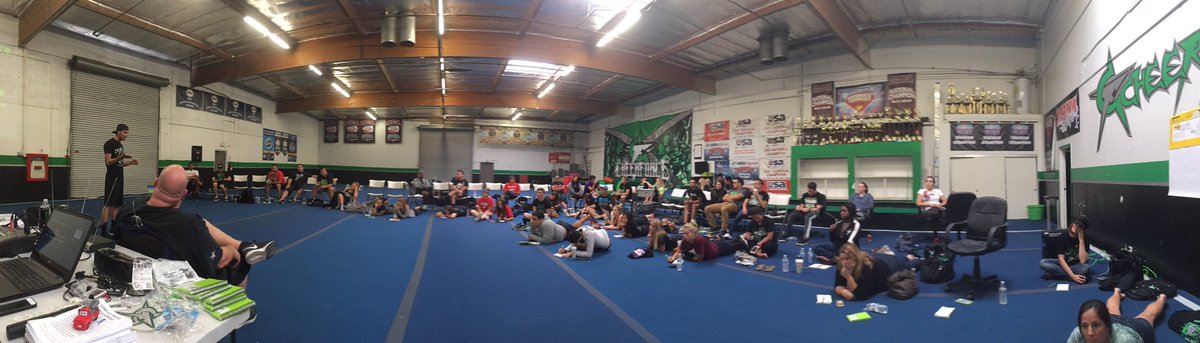 CheerForceCA's tweet photo. Annual #CheerForce Coach's Conference! Training our minds to train our athletes 💚 https://t.co/Tmc0wrT30Q