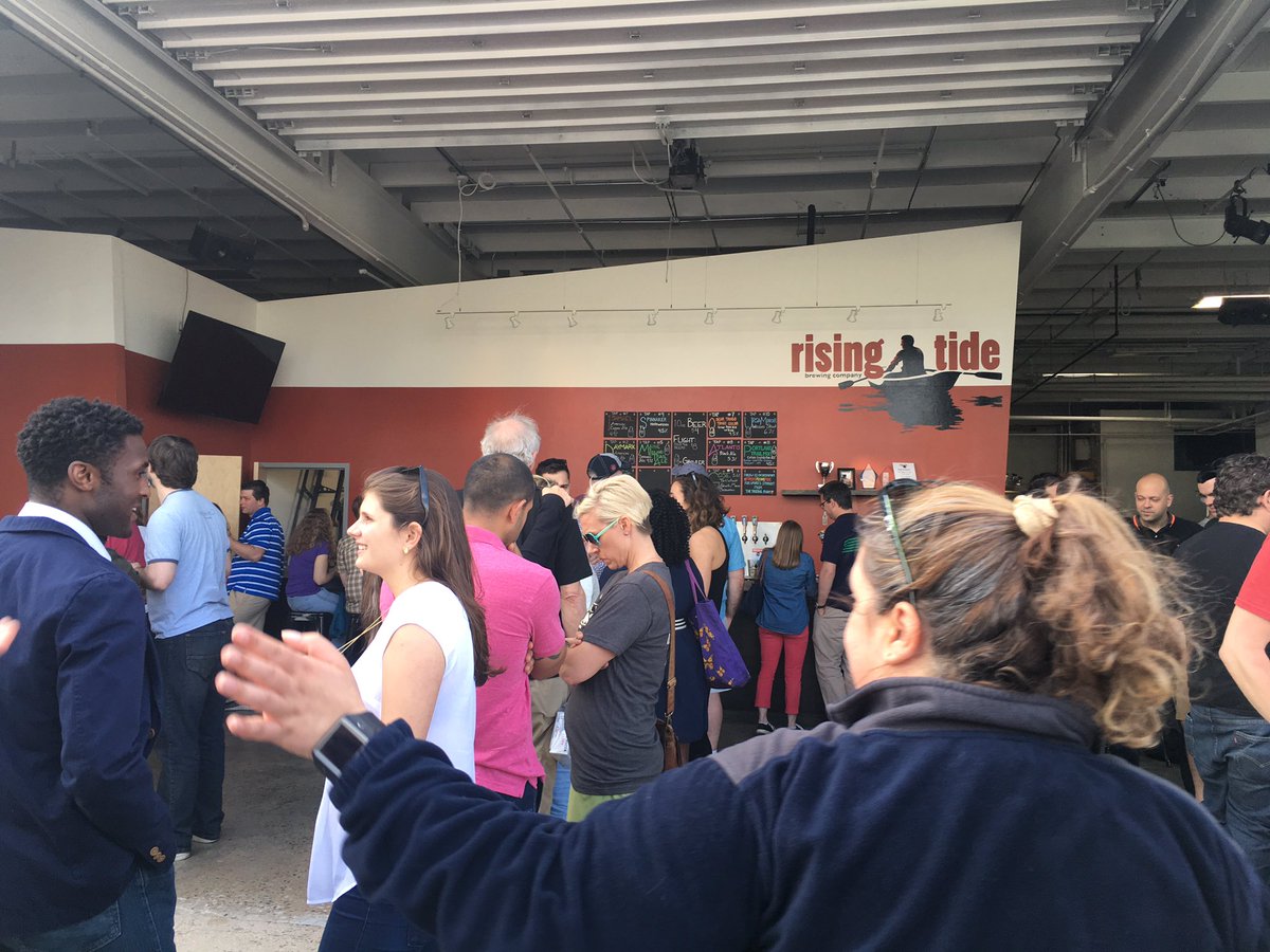The line at <a href="/TasteRisingTide/">Taste Rising Tide</a> today - worth the wait for their #gose #craftbeer