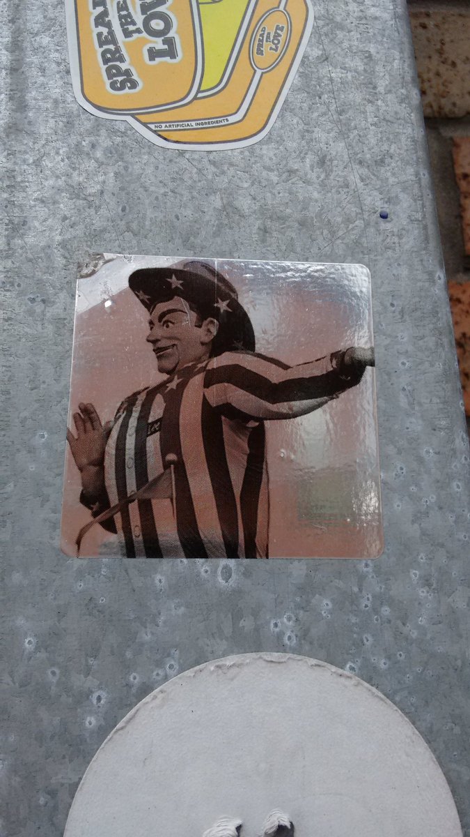 Belfast_Beyond's tweet image. #BigTex #stickerbombs on Botanic Ave #Belfast #NorthernIreland @StateFairOfTX  @texasgov #sticker #graffiti