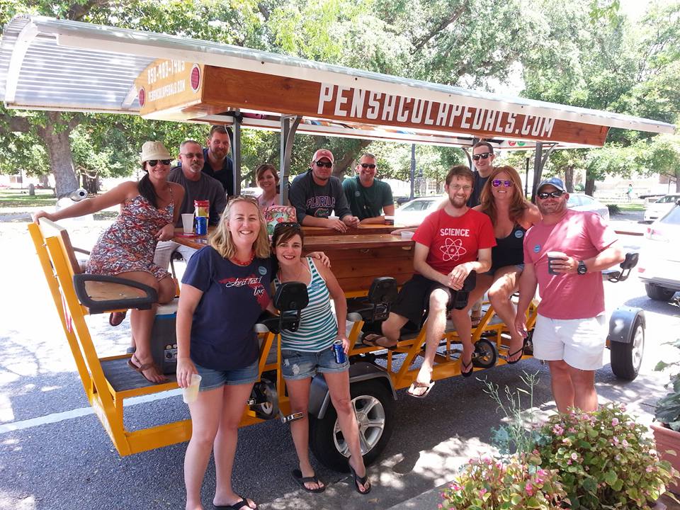 SOGOPensacolaFL's tweet photo. Beautiful day for a #SOGOPcola @PensacolaPedals Birthday Party! Lots of leisurely laughter and libations! #Pensacola https://t.co/jVqldmqjWH