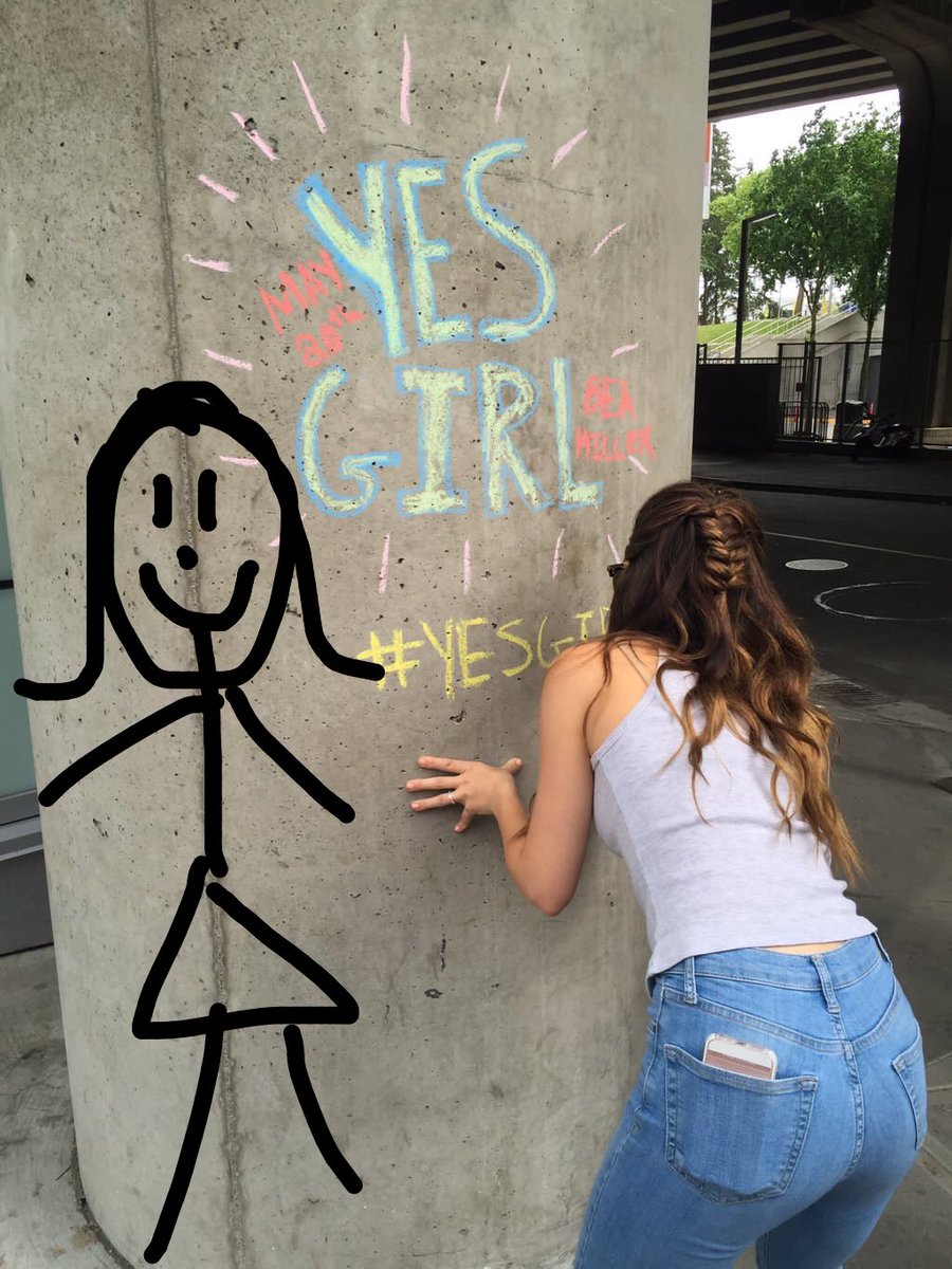 lightweightbea's tweet photo. @beamiller  just found the #YESGIRL draw look the picture i took https://t.co/jXvVDacGf5