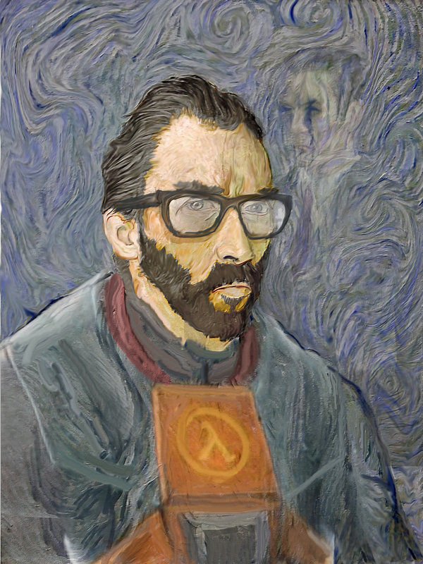 SuperStarcade's tweet image. More #VideoGameArt... and another #VanGogh #painting I would #proudly display on my walls. #Art #Gordon #HalfLife