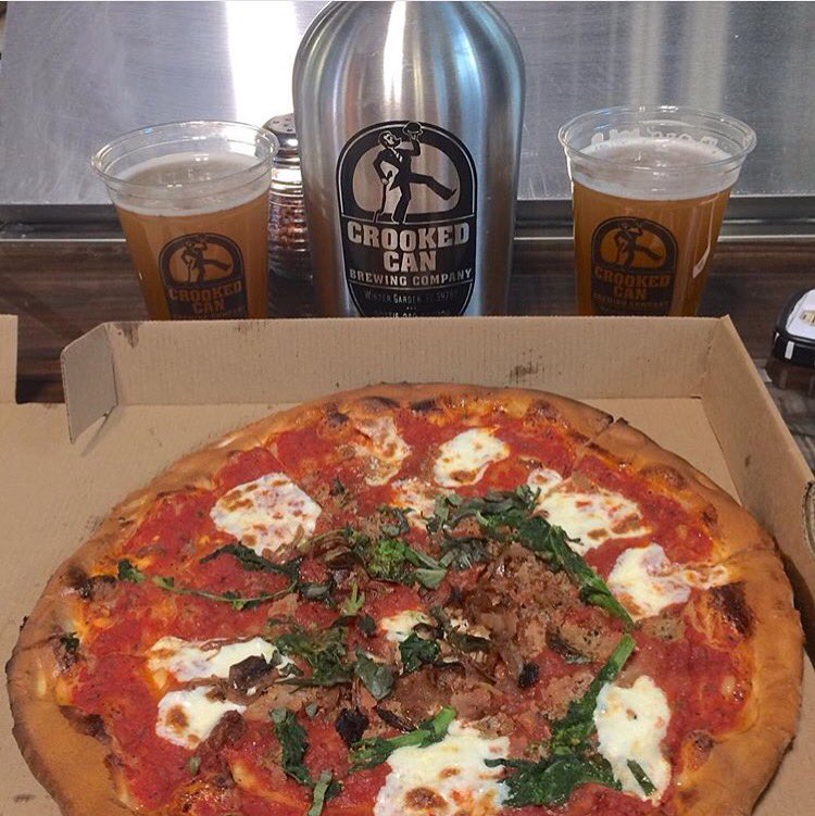 PlantStreet's tweet photo. Pizza+Beer= Happiness! 
@MichaelsAli_  @crookedcan  #Winter Garden! https://t.co/bCSogv8NiM