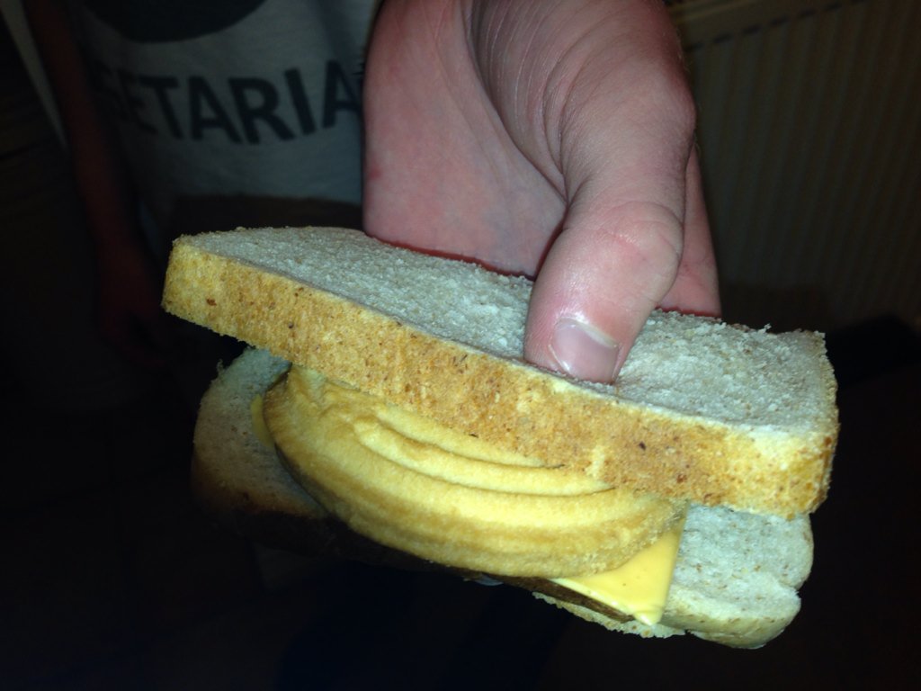 _emmxy's tweet photo. Glenn's eating a shortbread and cheese slice piece https://t.co/DUmHWOBXp9