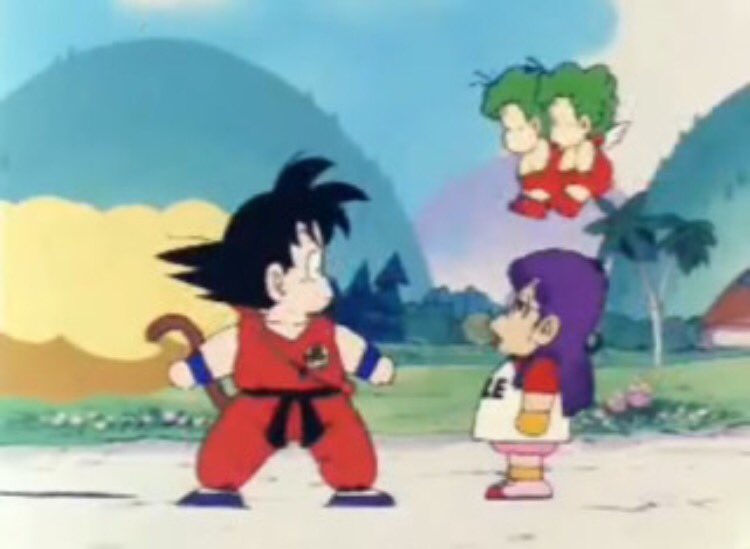 アラレ「んちゃ！」 悟空「久しぶりだな〜アラレちゃん！」 的な会話