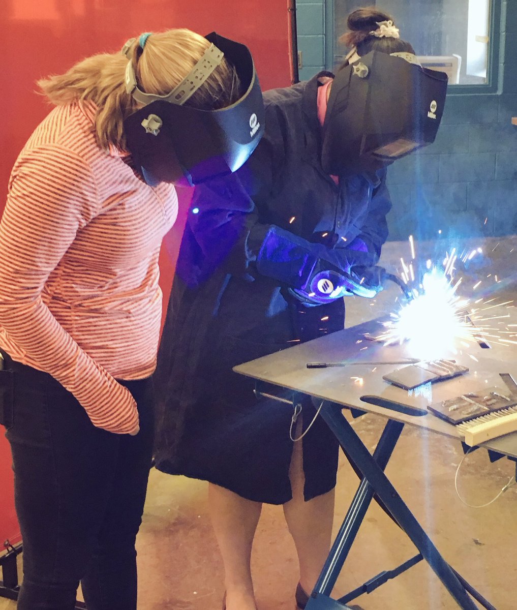 Want to make sparks fly?  Come with Zach, our newest mentor, to the welding lab! Don't forget that girls weld too!