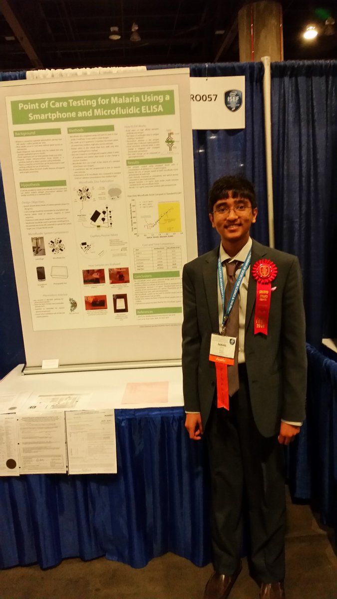 mercersec's tweet photo. Nikhil Gopal received a 2nd place award in Microbiology at 2016 Intel ISEF in Phoenix, AZ #intelisef2016 https://t.co/LS7oXIyACH