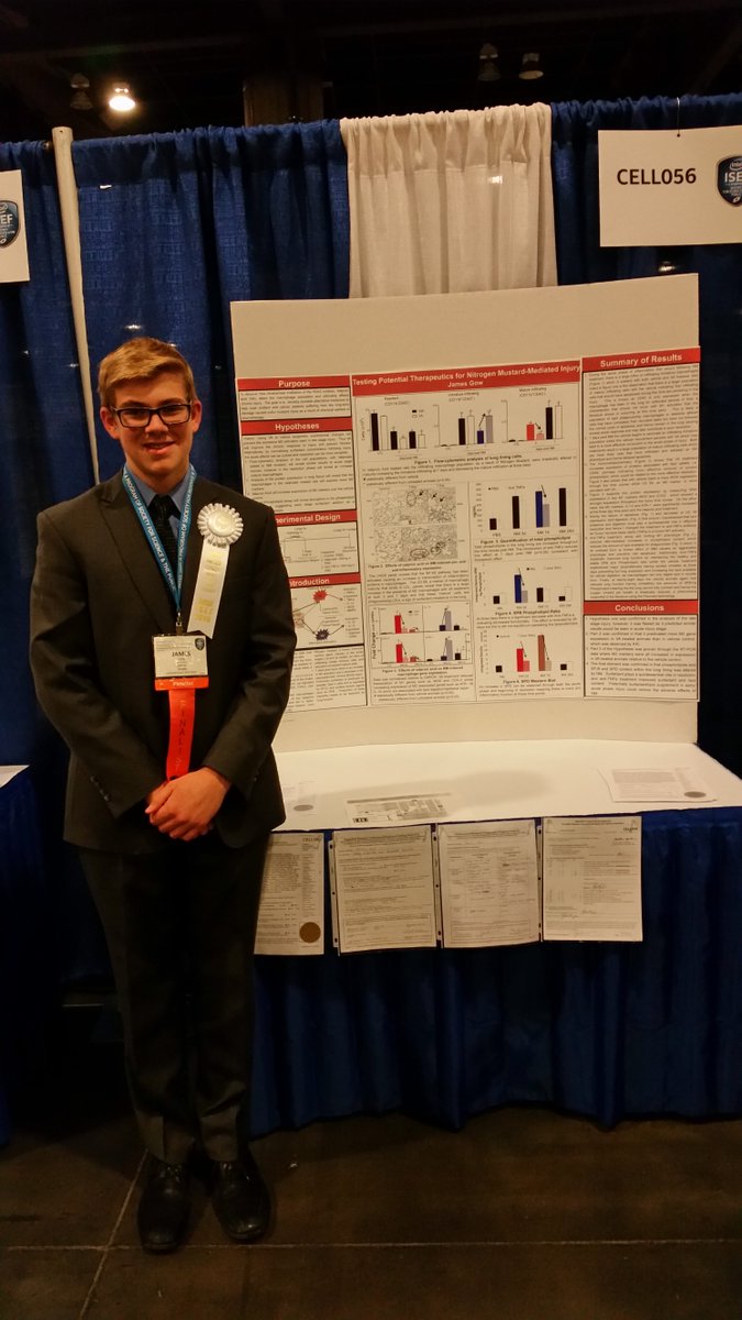 mercersec's tweet photo. James Gow received 3rd place in Cellular and Molecular Biology at the 2016 Intel ISEF #IntelISEF2016 https://t.co/g0wUx0ea9u