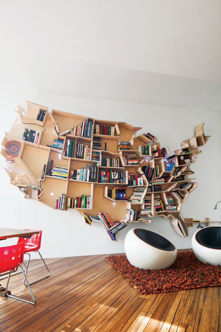 dwell's tweet photo. American bookshelf in London: https://t.co/w94w3Z9Dnh https://t.co/QK1Elld1H5