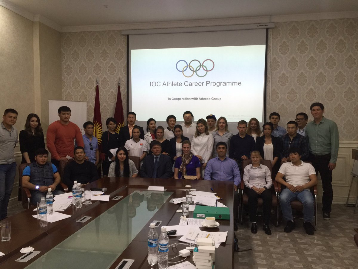 ClaudiaBokel's tweet image. A great day spent with athletes preparing for @Rio2016_en on #IOC Athletes Career Programme run by #IOCAC #Bishkek