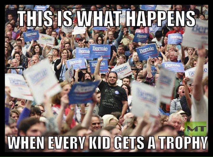 jjauthor's tweet photo. @BernieSanders popular among millennials? #TrophyTots #Gutfeld @greggutfeld @GregGutfeldShow https://t.co/nKkPDP33p9