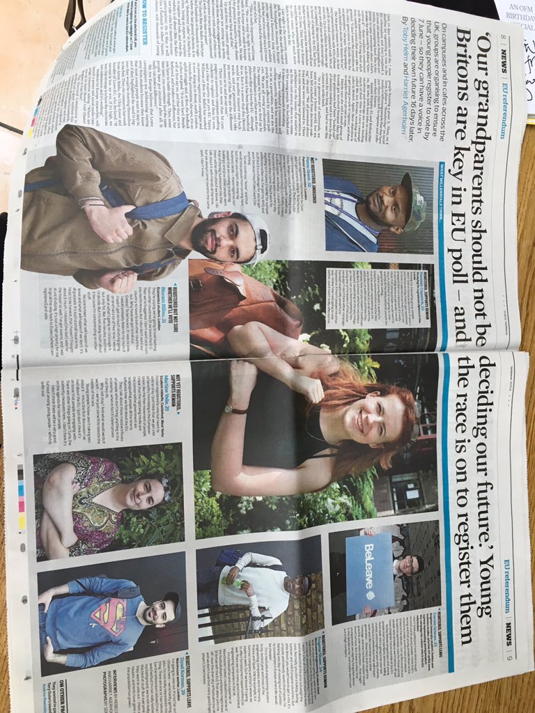 campbellclaret's tweet image. key point - referendum impacts younger generations more than older. They must register and think #YourVoteMyFuture