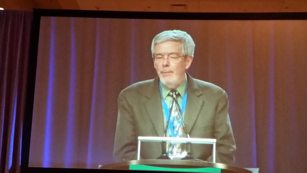 Scott Keeter accepts richly deserved #AAPOR lifetime award.  A role model for so many of us. Kudoes, Scott!