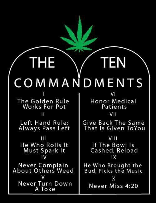 RealPureHorizon's tweet photo. #WeedCommandments https://t.co/vvFqjJtO6T