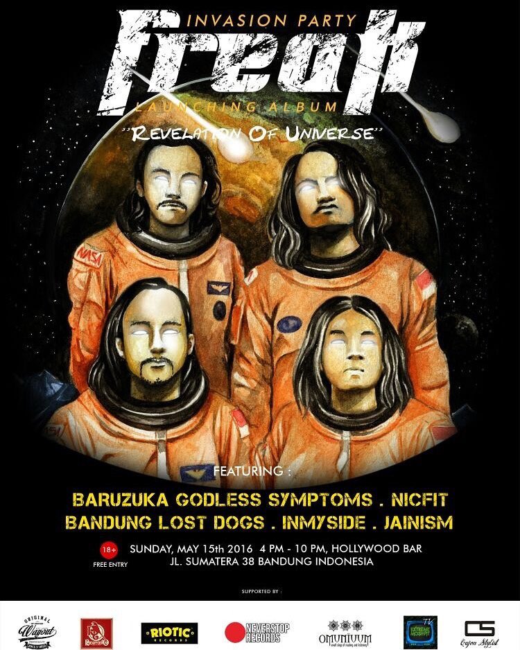 Siapa aja nih yang mau dateng ke acara Invasion Party @FREAK_kickass Launching Album "Revelation Of Universe"?