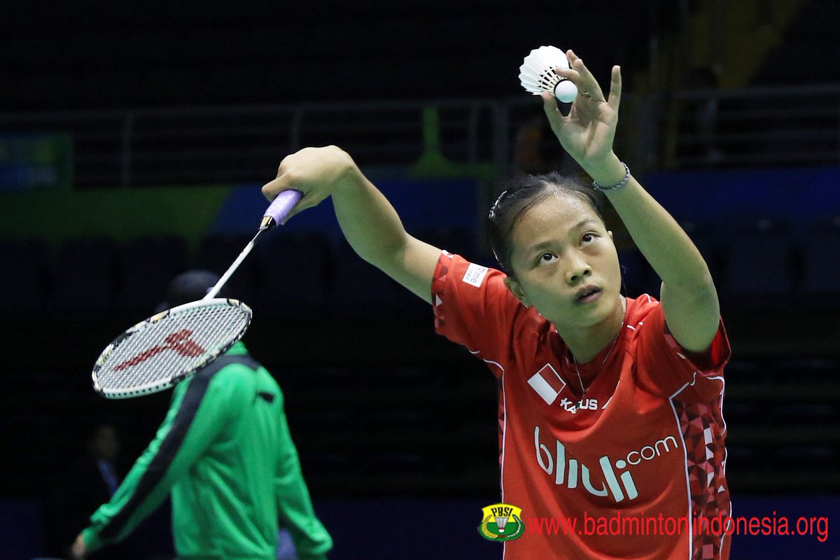 INABadminton's tweet photo. Fitriani saat melawan Petya Nedelcheva (Bulgaria) #TUC2016 https://t.co/VnnuhmcG9s