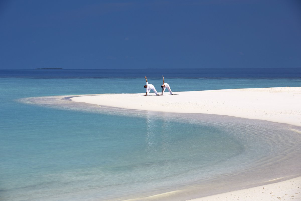 Would you like to join us for #yoga on the #beach in #Maldives