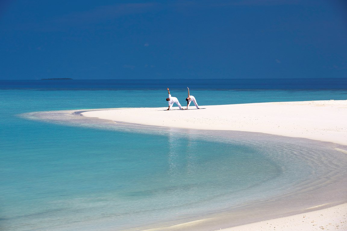 Would you like to join us for #yoga on the #beach in #Maldives