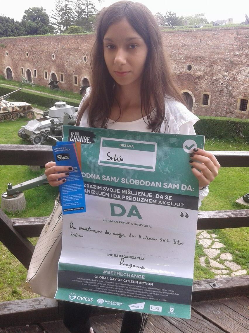 CHRDSorg's tweet photo. Dragana feels free #Belgrade #CivicSpace #CHRDS @CIVICUSalliance https://t.co/vsknvimXg2