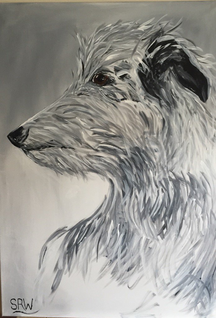 sixbells's tweet photo. #deerhound study https://t.co/CXuallBOJn
