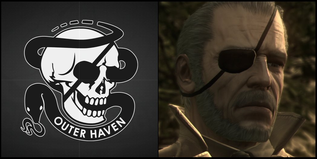 兵隊 Twitterren ビッグボス が組織した国境なき軍隊やリキッド オセロットが指揮したアウターヘイブン どちらのエンブレムにも髑髏に眼帯が巻かれていて ビッグボスを象徴するようなデザインに