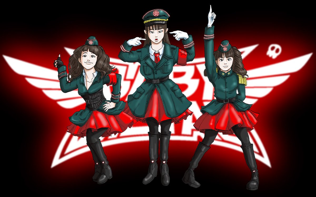 Karafoo 色入れた 壁紙サイズ Babymetal Fanart Babymetal イラスト Babymetal