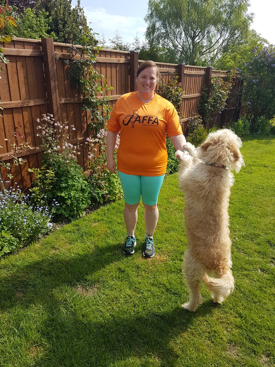 Pre race pep talk from Abi #labradoodle #Woodbridge10k #running #ThisGirlRuns