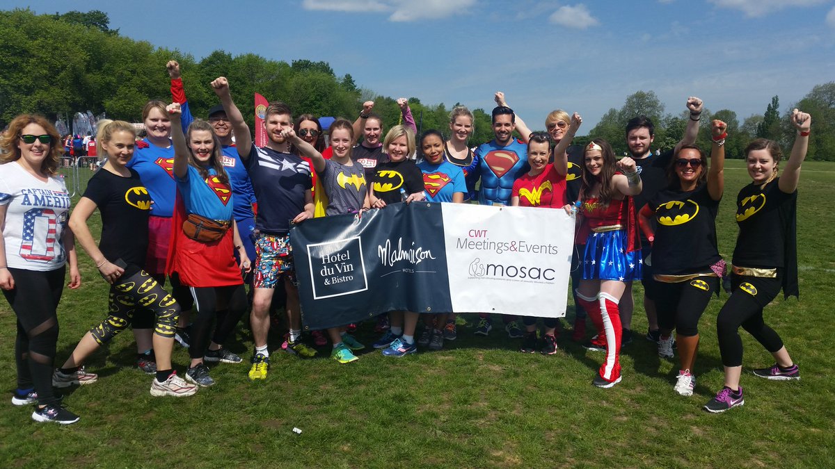 CWTME_UKI's tweet photo. Ready for the Super Hero Fun Run with @mradambell for our charity Mosac! Come on #teamcwt #eventprofs #superheros https://t.co/N8pp6TAcSv