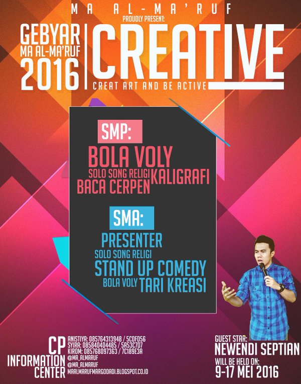 #Pecahpalak siap2 tgl 17 ini.. MA AL - Ma'aruf Tanggamus di kocok perut bareng kiyai @newendi . yoook dateng