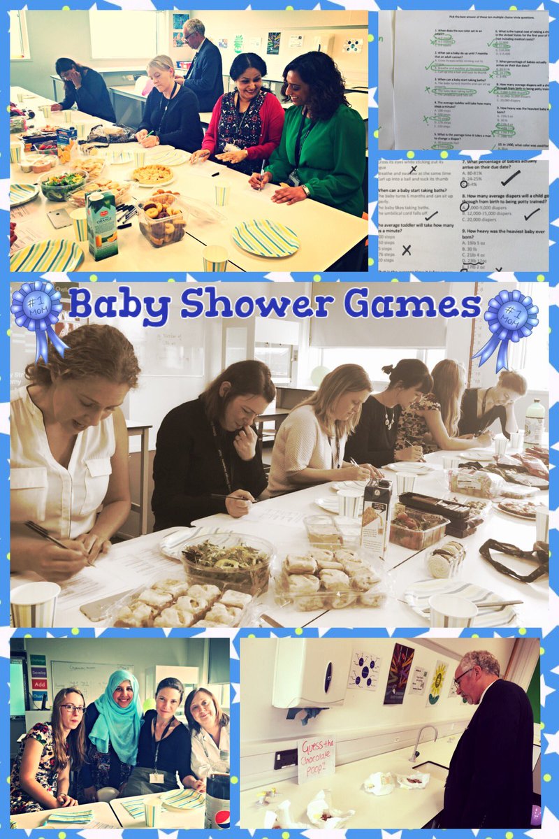 The Scientists threw a #ScienceBabyShower for #MsMohammed this week full of fun and games! @SidneyStringerA